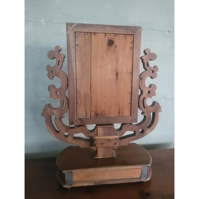 Antique Walnut Table Mirror For Sale - Image 10 of 11