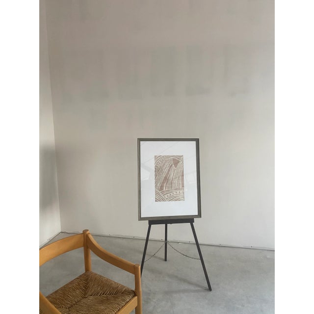 Abstract Framed Textile in Blush and Ivory For Sale - Image 4 of 13