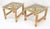 Pair Thick Bamboo Glass Top Rectangle Glass Top End Side Lamp Tables MINT For Sale - Image 13 of 18