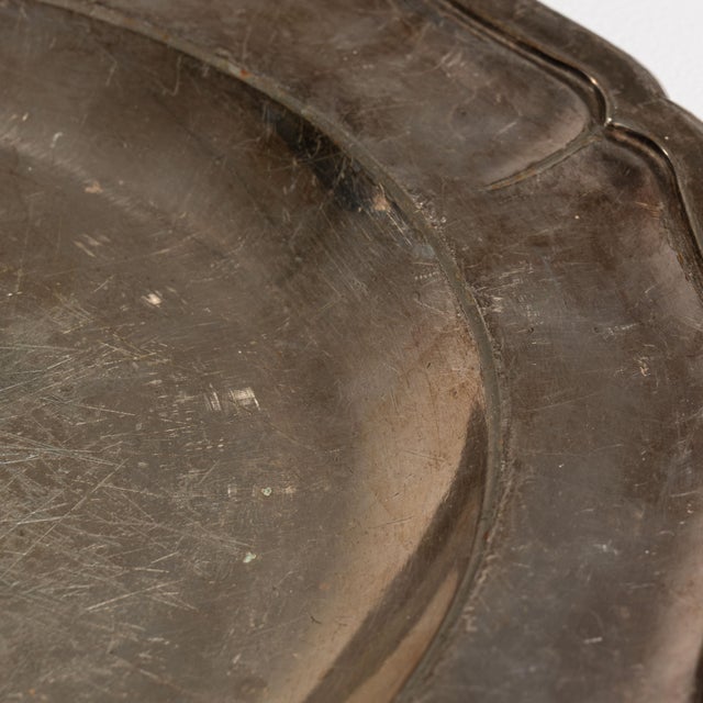 Metal Early 20th Century France Silver Platter For Sale - Image 7 of 15