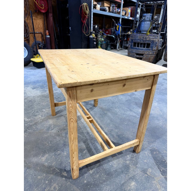 19th Century Pine Side Table Desk For Sale - Image 4 of 15
