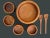 Wood 1970s Teak Wood Salad Bowls and Serving Utensils, Set of 7 For Sale - Image 7 of 10