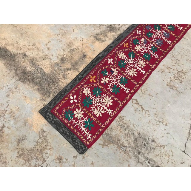 Purple Handmade Long Table Runner with Boho Style, 1980s For Sale - Image 8 of 10