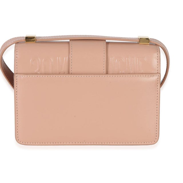 Christian Dior Light Pink Smooth Calfskin Micro 30 Montaigne Flap Bag For Sale - Image 4 of 9