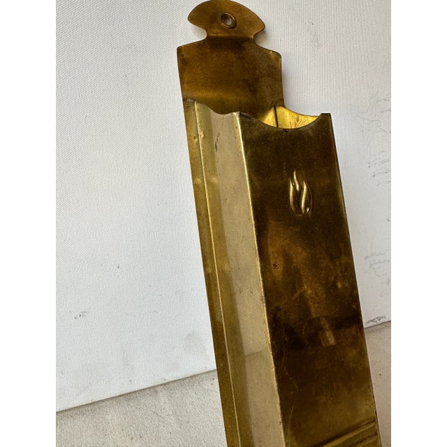 1970s Brass Wall Pocket for Fireplace For Sale In Atlanta - Image 6 of 7