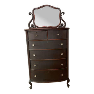 Eastlake Style Highboy Chest With Mirror