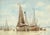 American Sailboats in the Harbor, Early 20th Century Figurative Landscape Watercolor by Frederick Leo Hunter For Sale - Image 3 of 7