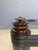 Metal Kaiser/Newman Coffee Table W/Porcelain Insulators, Black Aluminum and Wood Base For Sale - Image 7 of 10