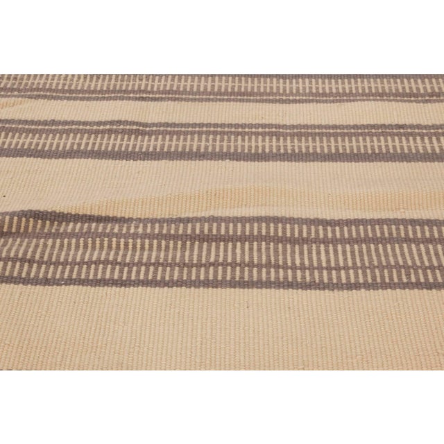 Modern Modern Striped Flat-Weave Wool Rug by Doris Leslie Blau For Sale - Image 3 of 8
