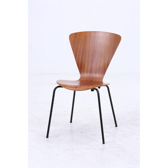 Mid-Century Teak Plywood Chairs, Set of 4 For Sale - Image 6 of 13