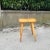 Pine Stool with Concave Seat and Pencil Legs, France, 1970s, in Good conditions. Designed 1970 to 1979