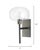 Contemporary Scando Mod Wall Sconce in Gunmetal & Clear Glass For Sale - Image 3 of 5