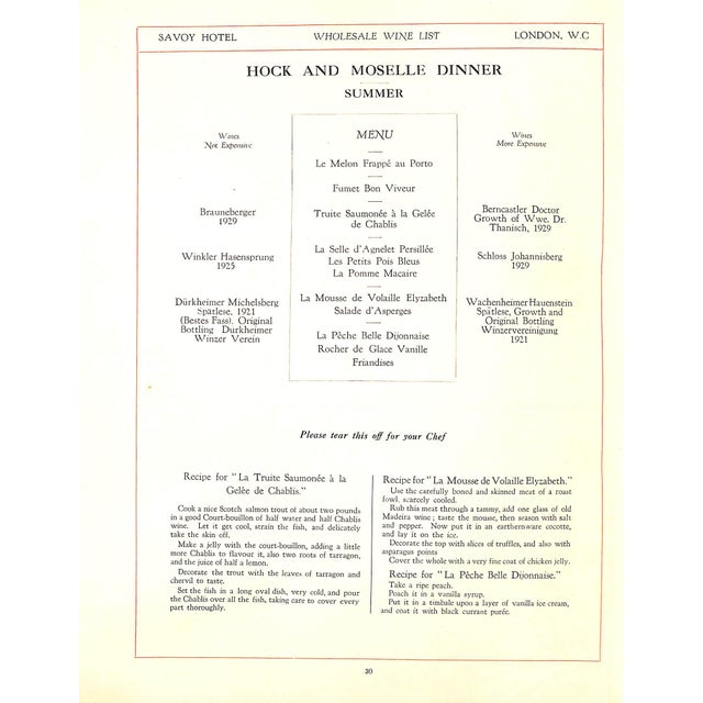 Paper "A Book of Wine and the Wholesale Prices of Wines in the Savoy Cellar" 1937 For Sale - Image 7 of 16