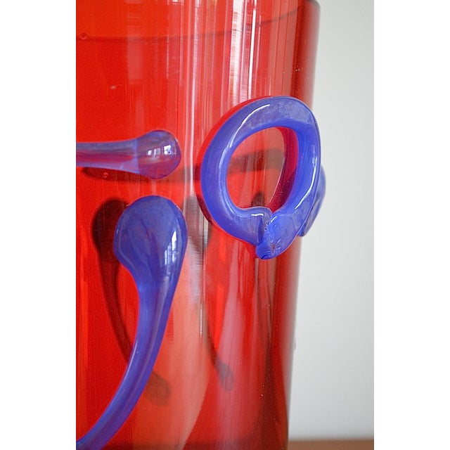 Large Italian Murano Glass Vase, 1970s For Sale - Image 7 of 10