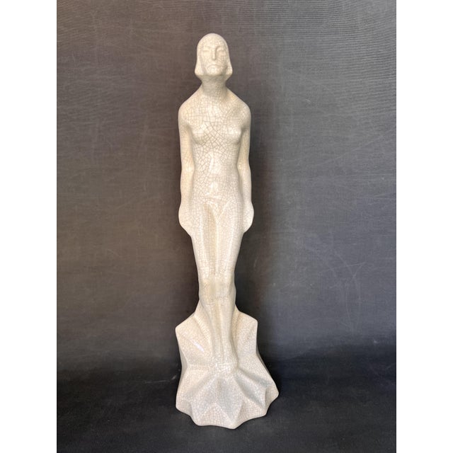 Heubach porcelain figure. female nude from approximately 1925. restored from the period in the knee area This piece has an...