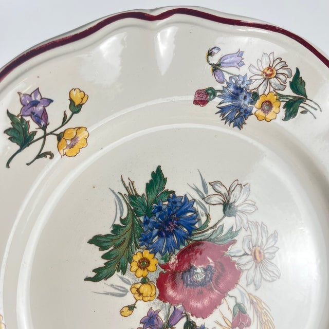 Antique Agreste Dinner Plates from Sarreguemines, 1890s, Set of 4 For Sale - Image 11 of 12