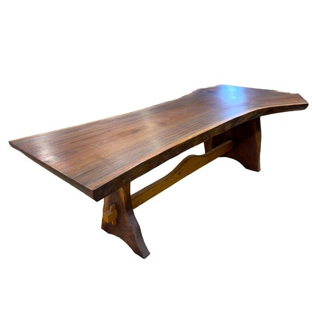 2020s Montana Live Edge Walnut Dining Table Handcrafted by Rancher Artisan For Sale - Image 5 of 12
