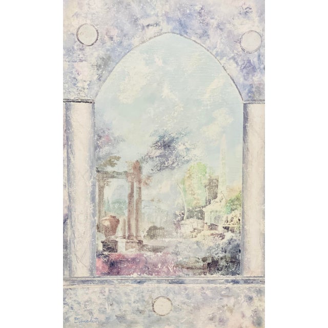 Traditional Late 20th Century “Classical Ruins” Architectural Oil Painting by Bianchetti, Framed For Sale - Image 3 of 7