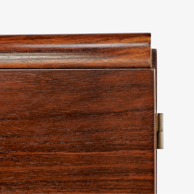 1950s English Walnut Liquor Cabinet Dry Bar For Sale - Image 9 of 10