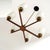 1960s Vintage Six-Light Chandelier in Brass with Teak and Black Metal from Philips, 1960s For Sale - Image 5 of 12