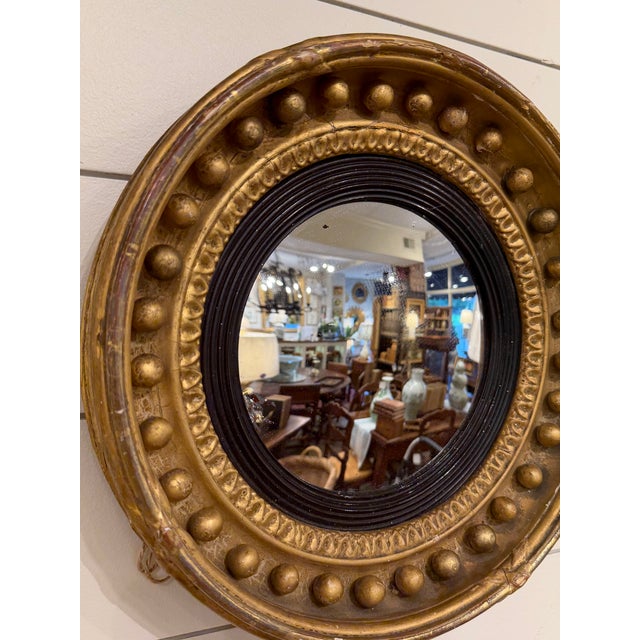 Bronze 19th Century English Convex Mirror For Sale - Image 8 of 9