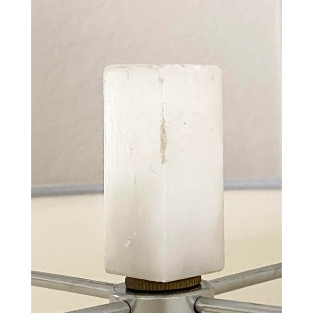 Minimalist White Marble Plinth Table Lamp Knoll-Style (After Nessen) For Sale - Image 14 of 18