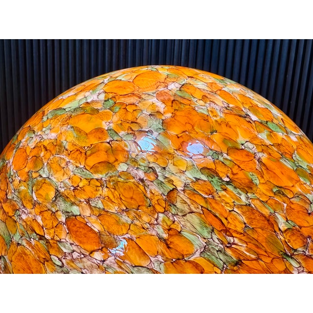 Metal Mushroom Table Lamp in Marbled Glass from Peill & Putzler, Germany, 1970s For Sale - Image 7 of 18