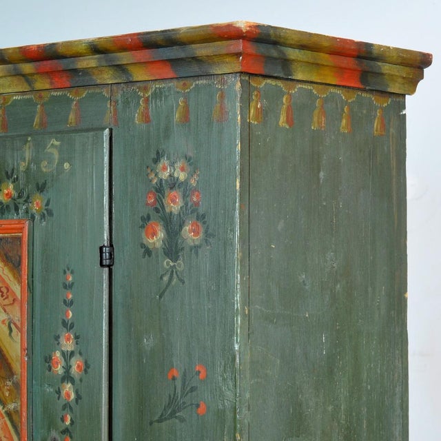 Antique German Pine Bridal Cabinet, 1815 For Sale - Image 6 of 15