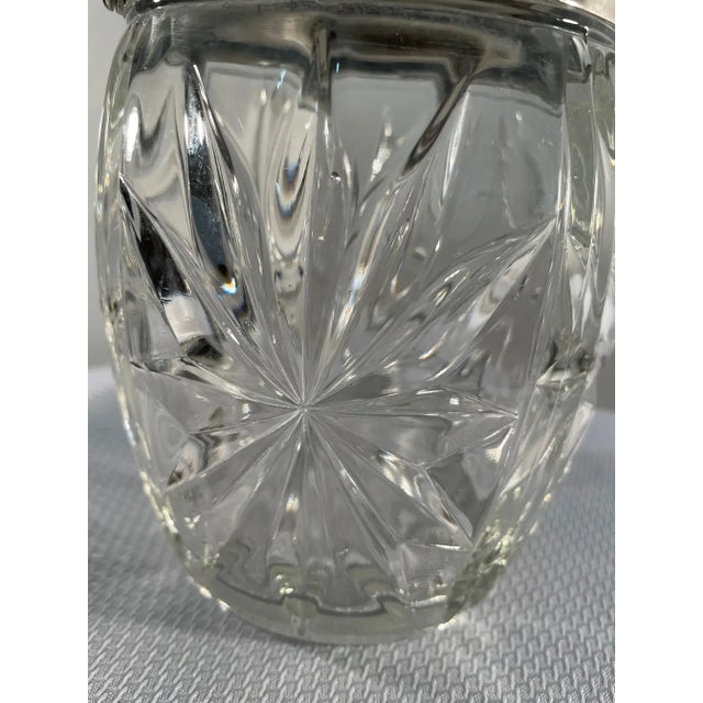 1940s English Cut Glass Biscuit Barrel For Sale - Image 10 of 13