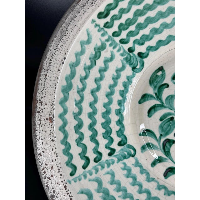 Large Spanish Fajalauza Lebrillo Ceramic Bowl For Sale - Image 5 of 8