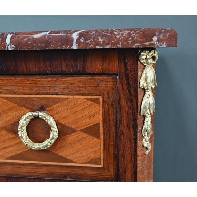 Louis XV Transitional Marquetry Commode, 20th Century For Sale - Image 9 of 18