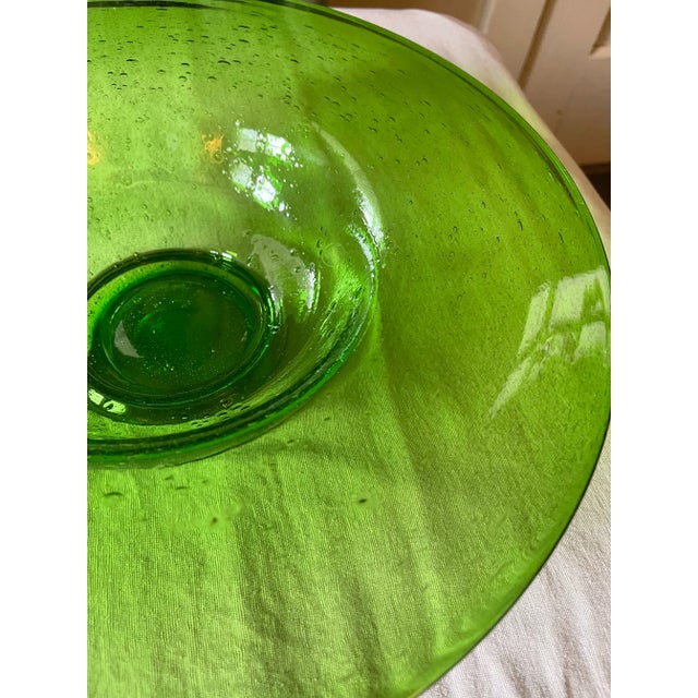 Mid-Century Modern Mexican Art Glass Controlled Bubble Bowl For Sale - Image 4 of 10