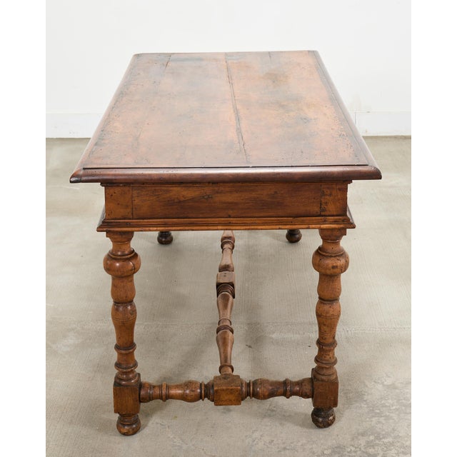 18th Century French Louis XIII Walnut Library Table or Desk For Sale - Image 13 of 18