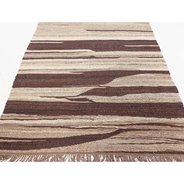 Early 21st Century Modern Indian Flat-Weave Wool Runner by Doris Leslie Blau For Sale - Image 5 of 7