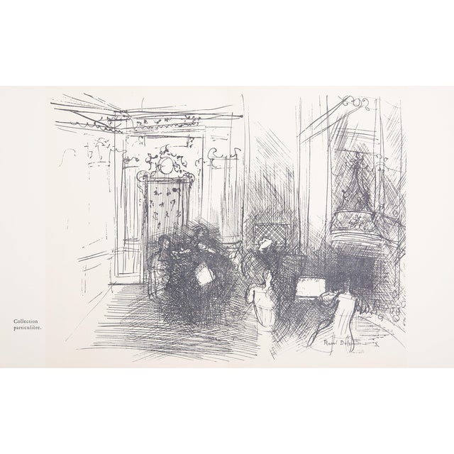 Raoul Dufy, Intérieur d'un salon Parisien, Lithograph For Sale