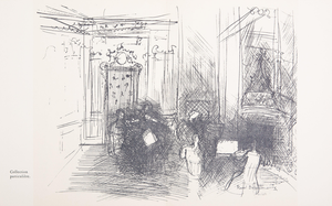 Raoul Dufy, Intérieur d'un salon Parisien, Lithograph
