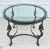 Here is an amazing vintage table that features a steel metal base with figurative horse heads on each of the 4 legs. The...
