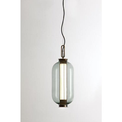 Bronze Amber Glass Diffuser Bai T Ba Ba Lamp with Glass by Neri & Hu for Parachilna For Sale - Image 6 of 8