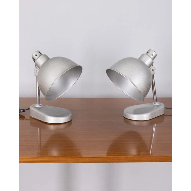 Vintage Metal Table Lamps from Seminara Torino, 1960s, Set of 2 For Sale - Image 9 of 9