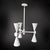 Sculpture Materials Organic Modern Plaster of Paris Geometric Chandelier, Villette Chandelier For Sale - Image 7 of 13