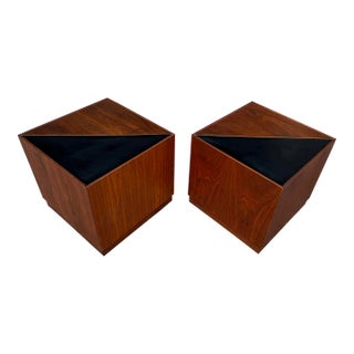 Founders Cube Side Tables- a Pair For Sale