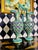 Pair Signed J. Leonardo Portuguese Hand-Painted Reticulated Ceramic Ewers, 15" For Sale - Image 13 of 17