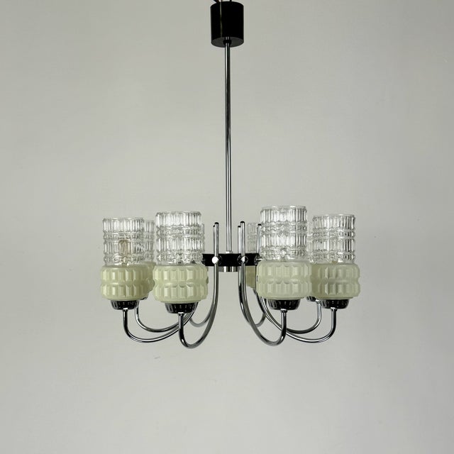 Mid-Century Modern Mid-Century 8-Arm Chandelier, Former Yugoslavia, 1960s For Sale - Image 3 of 6