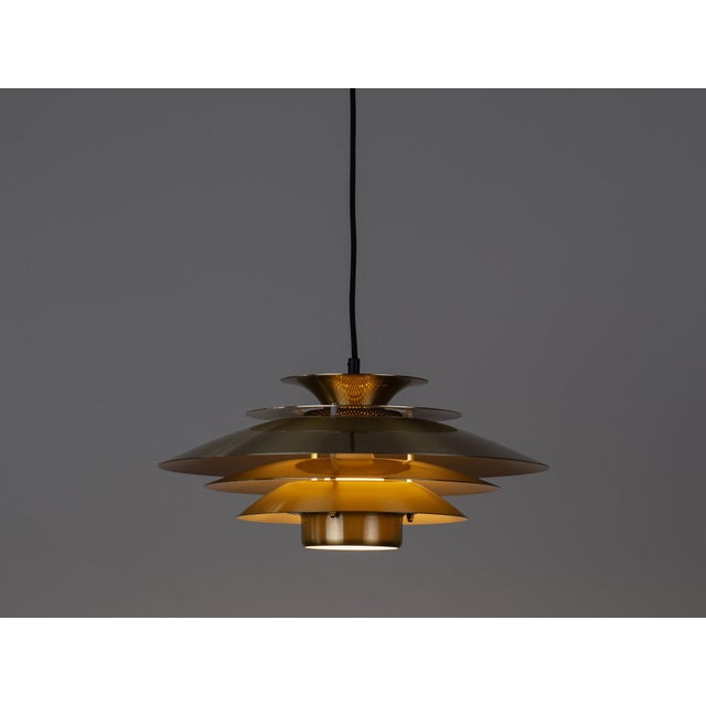 Vintage Danish Verona Hanging Lamp by Kurt Wiborg for Jeka, 1980s For Sale - Image 3 of 11