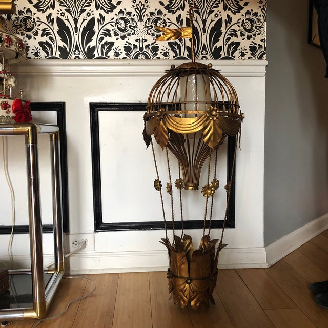 1940s Vintage Italian Hot Air Balloon Chandelier** | Chairish