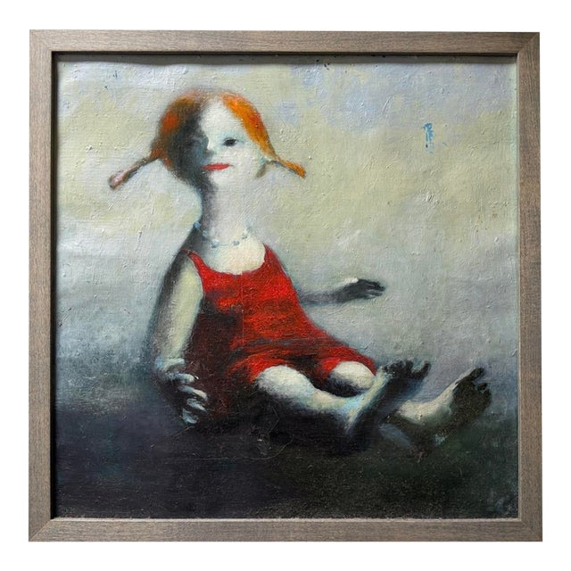 'Doll' Original Painting by Georgian Artist Lado Gorgadze For Sale