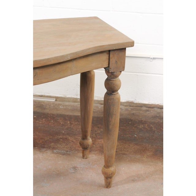 19th Century French Country 19th C. Bow-Front Console For Sale - Image 5 of 12