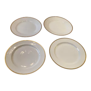 Antique Limoges Porcelain & Nippon Porcelain Luncheon Plates - Set of 4