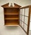 Brass Vintage Solid Wood Hanging Wall Cabinet / Curio & Brass Eagle Finial For Sale - Image 8 of 17