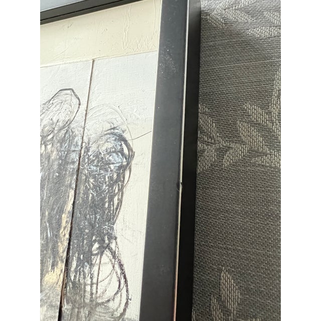 Antique Story, Collage, Graphite on Board For Sale - Image 9 of 9